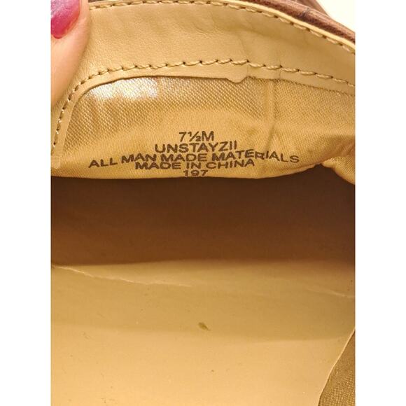 Unisa Womens Unstaslia Rich Brown Crocodile Embossed Flats Size 7.5 M Loafers - Picture 7 of 7